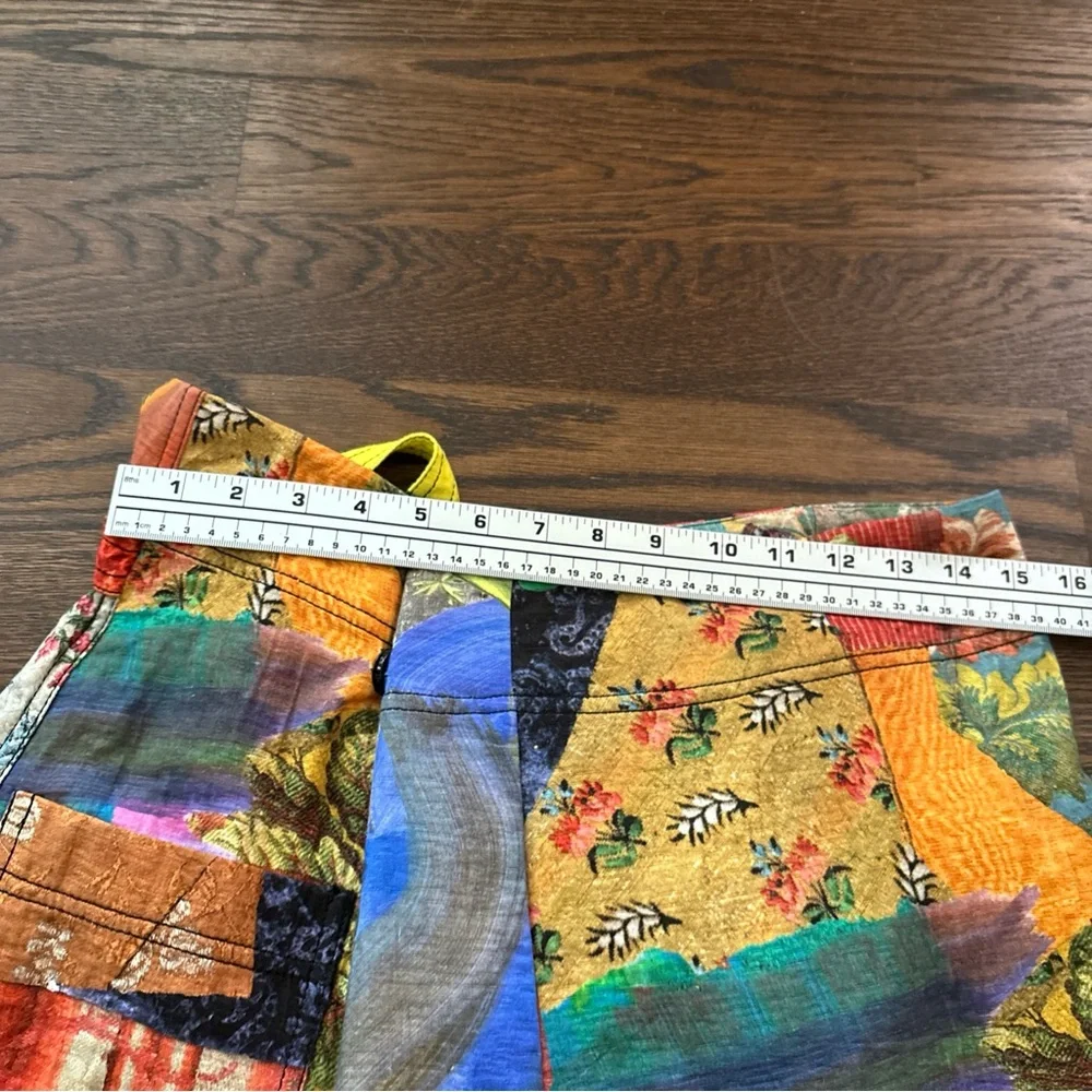 New Arthur Arbesser Italian Cotton Patchwork Wrap Skirt Runway I-40 US-M $695 - Picture 6 of 13
